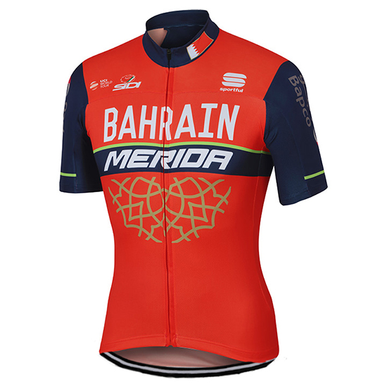 Abbigliamento Bahrain Merida 2017 Manica Corta e Pantaloncino Con Bretelle rojo e nero - Clicca l'immagine per chiudere